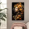 MuchoWow® - Leinwandbilder - Frau - Porträt - Blumen - Produktbild-Vorschau 2