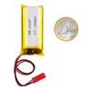 A small rechargeable battery and a euro coin are shown against a white background. Podgląd zdjęcia produktu