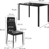 Jídelní stůl sestava Vicco Grand Černá 120 x 75 cm Sada 4 Náhled obrázku produktu 7