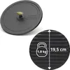 Ø24 cm Gusseisenpfanne Holzgriff mit Grillpresse Pfanne Produktbild-Vorschau 3