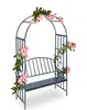 Relaxdays Rosenbogen mit Bank, robustes Metall, 2-Sitzer Produktbild-Vorschau 1
