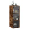 Nástěnná skříňka se skleněnými dvířky 35x37x100 cm Kouřový Náhled obrázku produktu 4