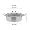 Acier inoxydable Hot Pot 32cm 304 Qualité alimentaire Shabu Voir les images du produit 2