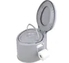 prenosné WC 7 l výška sedadla 37 cm sivá Náhľad obrázku produktu 1