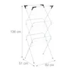Séchoir à linge Relaxdays, pliable, 18 barres, 136 x 62 x Voir les images du produit 4