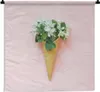 MuchoWow® Wandteppich Wandbehang Eiswaffel - Blumen - Produktbild-Vorschau 1