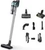 A cordless vacuum cleaner with various attachments. Produktbild-Vorschau