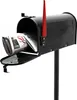 Wiltec Set US Mailbox black 180 x 220 x 480 mm, americká Náhľad obrázku produktu 1