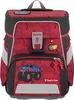 A red and black children's backpack with a monster truck design. Anteprima dell’immagine prodotto