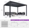 PURPLE LEAF Pergola 3,3x4m Wasserdicht Winterfest, Produktbild-Vorschau 2