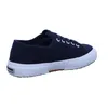 A side view of a navy blue Superga sneaker with a white sole. Produktbild-Vorschau