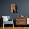 Wallity, Amore sotto l'albero, decorazione da parete, noce, Anteprima dell’immagine prodotto 1
