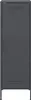 A full-front view of a dark gray metal highboard on a light gray background. Podgląd zdjęcia produktu