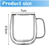 Šálky na kávu, průhledné sklo, dvoustěnný šálek s tepelnou Náhled obrázku produktu 5