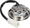 Close-up view of the underside of a circular light fixture with a wire and connector. Produktbild-Vorschau