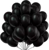 50x balóny balóny balón vzduch, hélium čierna svadobná Náhľad obrázku produktu 1