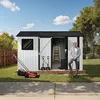 HOMAVO Gerätehaus Metall mit Pultdach, Gartenhaus Metall Produktbild-Vorschau 2