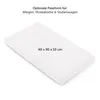 A white mattress or pad is shown at an angle on a white background. Produktbild-Vorschau