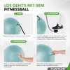 Tunturi Anti Burst Fitnessball mit Pumpe - Yoga-Ball 65 cm Produktbild-Vorschau 5