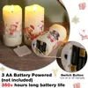 Set aus 3 weihnachtlichen LED-Kerzen mit Fernbedienung – Produktbild-Vorschau 3