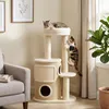 PawHut Kratzbaum mit 2-stöckiger Kratztonne Katzenbaum mit Produktbild-Vorschau 2