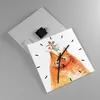 Wanduhr - Quadrat - Glasuhr - Katze Maus Kinder - 30x30cm - Produktbild-Vorschau 2
