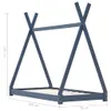 vidaXL Kinder-Bettgestell Grau Massivholz Kiefer 70 x 140 Produktbild-Vorschau 8