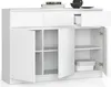 Kommode AKORD K140 Weiß 138 cm 3 Türen 3 Schubladen 6 Produktbild-Vorschau 2