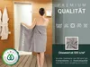 Saunatuch 100% Baumwolle, 80x200 cm, grau mit Schrift Produktbild-Vorschau 6