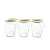 Sunay 6er Gläser-Set mit Henkel Gold Umrandung 203 ml Produktbild-Vorschau 4