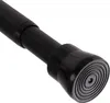 Close-up of the end of a black adjustable tension rod. Produktbild-Vorschau
