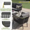 Flieks Rattan Gartenloungeset 6-tlg., Balkonmöbelset für Produktbild-Vorschau 5