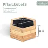 holz4home® Outdoor Pflanzkübel S I 6-Eckig aus Tannenholz Produktbild-Vorschau 6