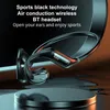 A black wireless headset with a digital display is showcased on a dark, reflective surface, with a blurred background. Produktbild-Vorschau