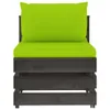 Möbel Modulares Mittelsofa mit Kissen Grau Imprägniertes Produktbild-Vorschau 3