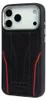 A black Audi R8 phone case with red stitching and the Audi logo. Voir les images du produit