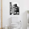 Wanddeko 50x70 cm - BadezimmerAffe mit Zeitung, Leinwand Produktbild-Vorschau 3