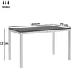 Gartentisch Aluminium 120x70 cm Wetterfest Balkontisch mit Produktbild-Vorschau 3