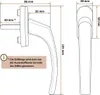 8 x Alu Fenstergriff in Weiß RAL 9016 - Stiftlänge 40mm Produktbild-Vorschau 6
