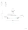 Deckenventilator mit Licht Lautlos DC einziehbare Flügel Produktbild-Vorschau 6