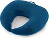 A navy blue U-shaped pillow on a white background. Produktbild-Vorschau