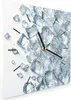 Wanduhr aus Glas mit Motiv Eiswürfel Haufen- 30 x 30 cm - Produktbild-Vorschau 2