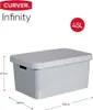 Set di 3 contenitori INFINITY con coperchio 45L grigio Anteprima dell’immagine prodotto 2