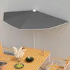 vidaXL Halb-Sonnenschirm mit Mast 180x90 cm Anthrazit Produktbild-Vorschau 2