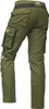 A pair of green cargo pants with black accents, shown from the back. Produktbild-Vorschau