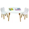 Tavolo per bambini con 2 sedie in legno - design orecchie Anteprima dell’immagine prodotto 6