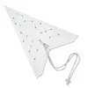 A white star-shaped lantern with a string attached. Voir les images du produit