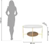 Arena Moderner Couchtisch mit 2 Ablagen / Oval + Rund / 80 Produktbild-Vorschau 5