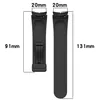 A size chart showing two black watch straps with dimensions indicated. Produktbild-Vorschau
