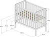 ZEE BAMBI Łóżeczko dostawne niemowlęce 100x50 cm kaszmir z Podgląd zdjęcia produktu 2